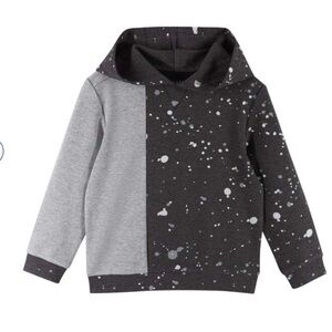 Andy & Evan Charcoal and Black splatter Hoodie sweatshirt